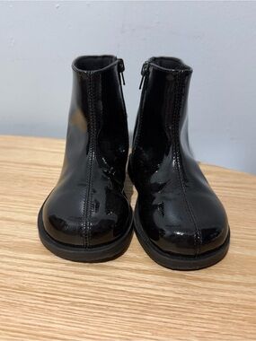 Zara Black Patent Kids Ankle Boots